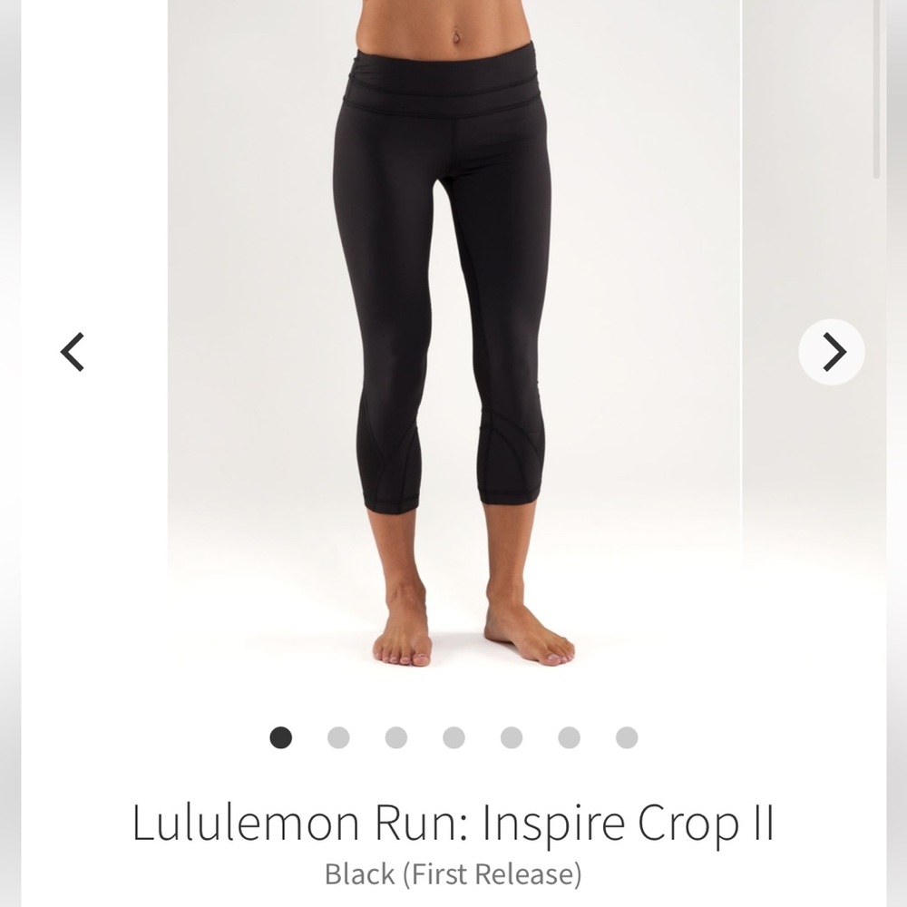 LULULEMON | Run Inspire Crop II Leggings Black Sz 2
